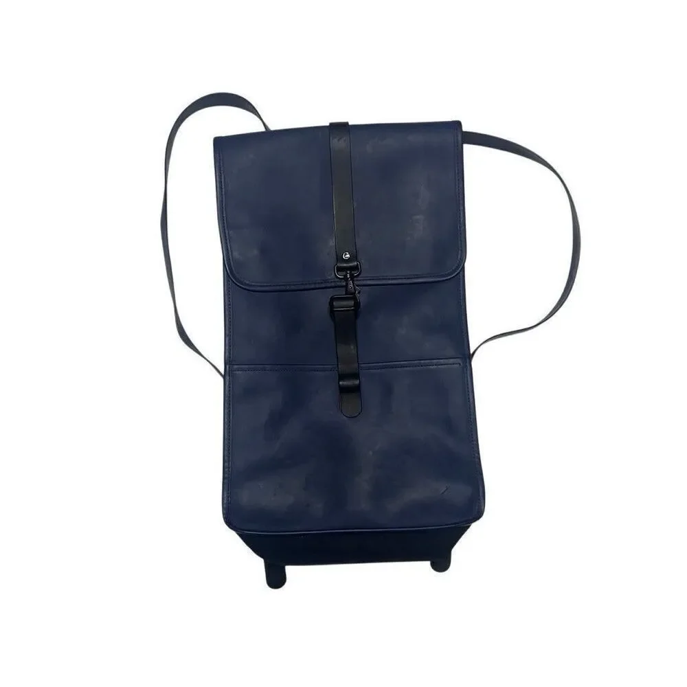 Rains Rucksack Navy Blue Black Waterproof Backpack Laptop iPad Travel Outdoor